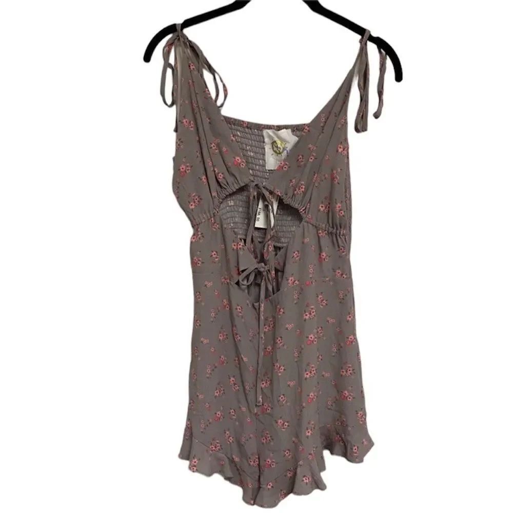 Blue Life Retro Romper Magenta Mini Floral Large - Picture 3 of 6
